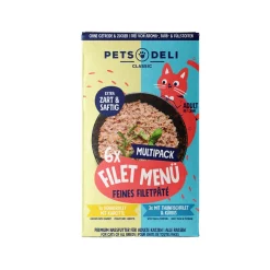 Nourriture Humide^Adult Filet Menu Multipack filet de poulet & filet de thon 6 x 85 g
