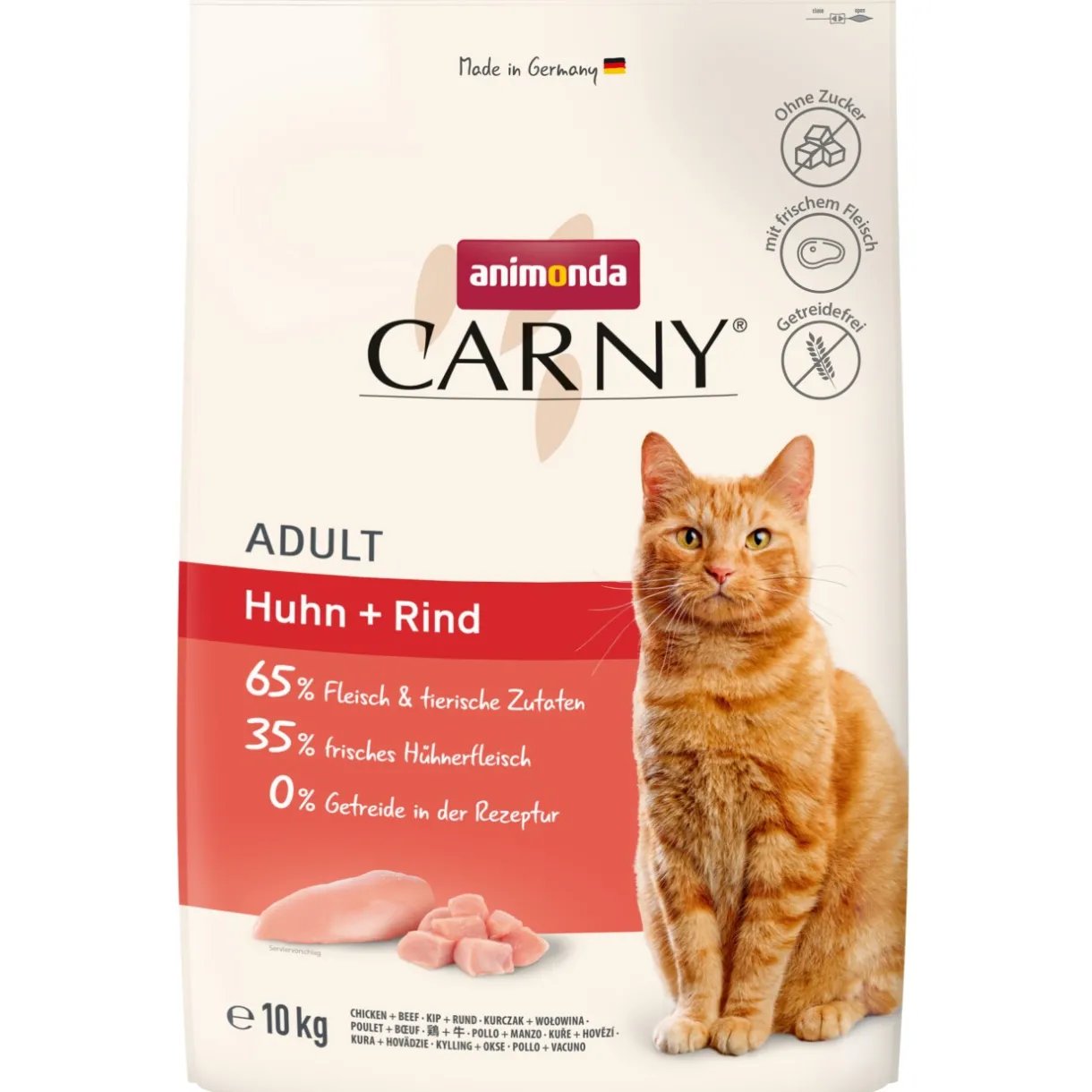 animonda Croquettes Pour Chat^Carny Croquettes Chat Adulte Poulet et bœuf 10 kg