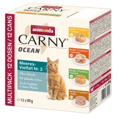 animonda Nourriture Humide^Carny Nourriture humide pour chat Adulte, Océan Variété marine 12x80 g Pack mix 2