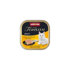 animonda Nourriture Humide^vom Feinsten Adult avec cœur gourmand 32 x 100 g Dinde, bœuf et carotte
