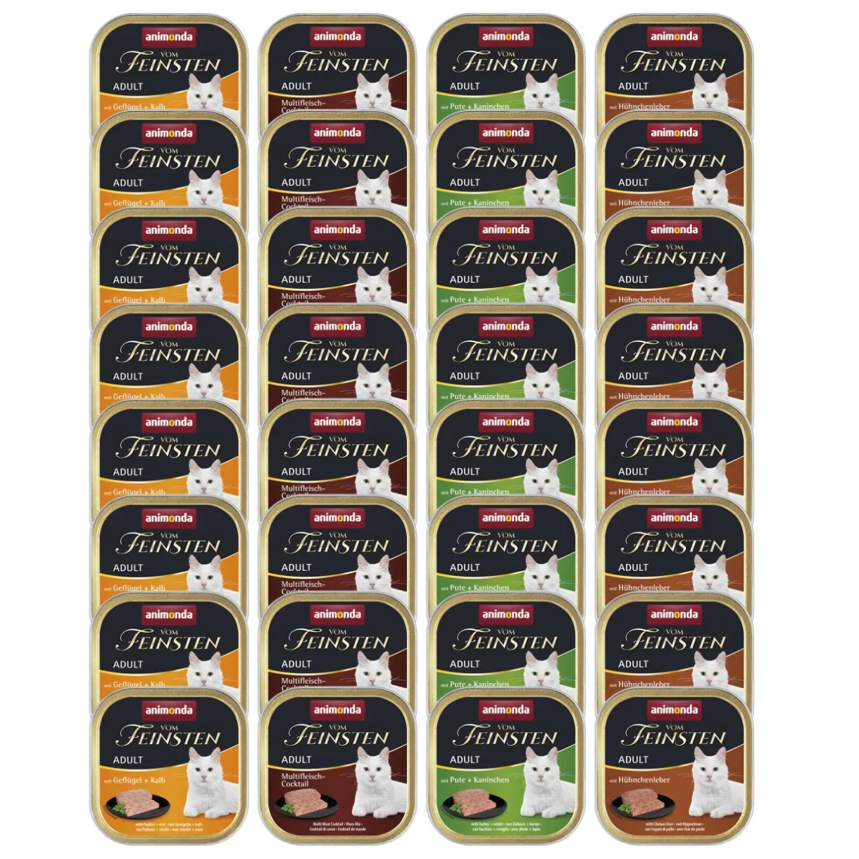 animonda Nourriture Humide^vom Feinsten Adult Mixpaket 32x100 g Sélection de volaille