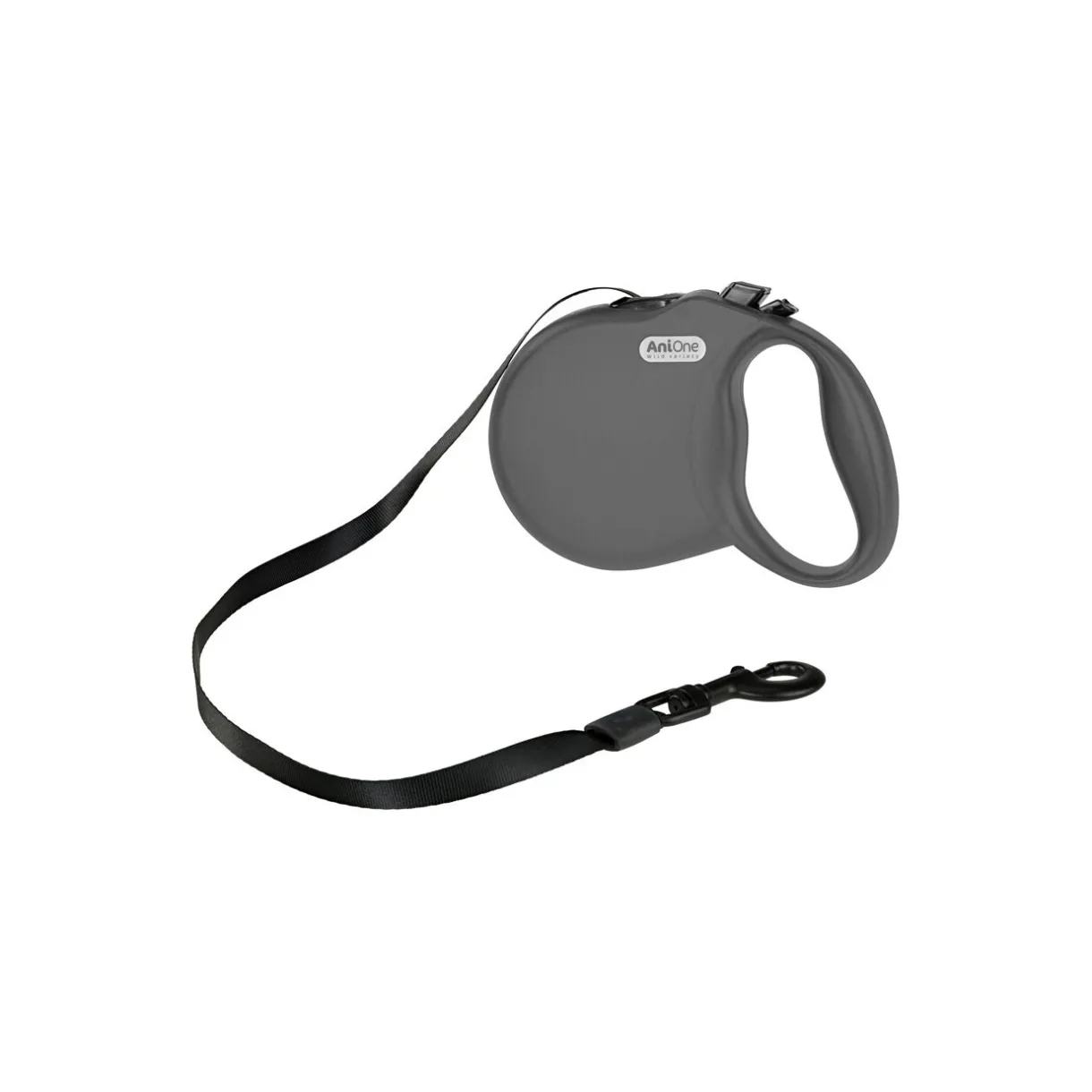 AniOne Laisses|Promener Son Chiot^Sangle Basic pour laisse à enrouleur gris S
