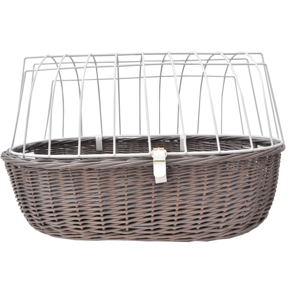 Aumüller Accessoires Pour Le Vélo^Panier de vélo avec grille de protection pour la tête de direction gris