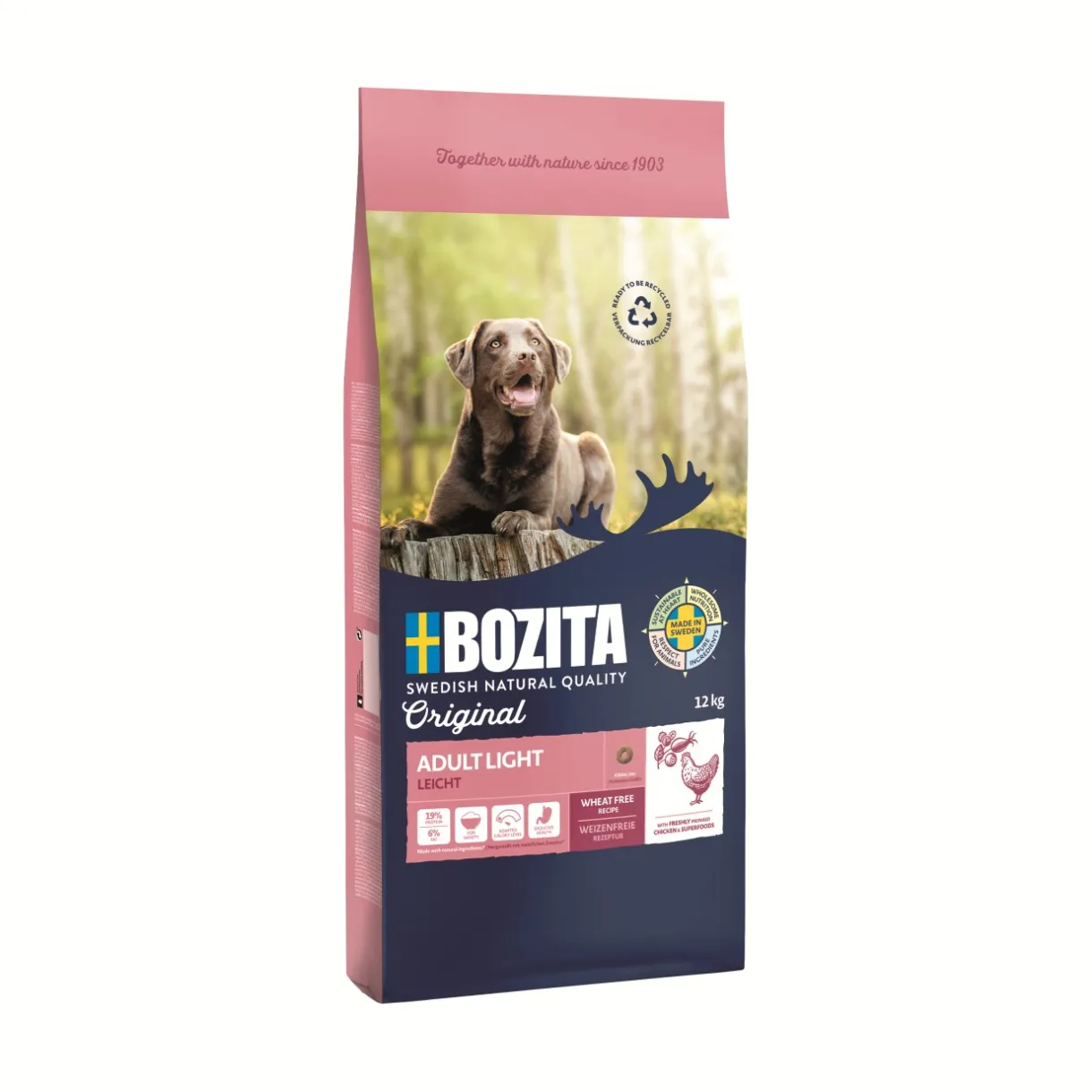BOZITA Croquettes^Dog Original Adult Light 12 kg