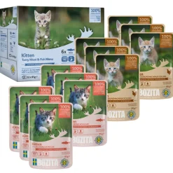 BOZITA Nourriture Humide|Nourriture^Nourriture humide chat Bouchées en sauce au poisson et à la viande Multibox 12 x 85 g