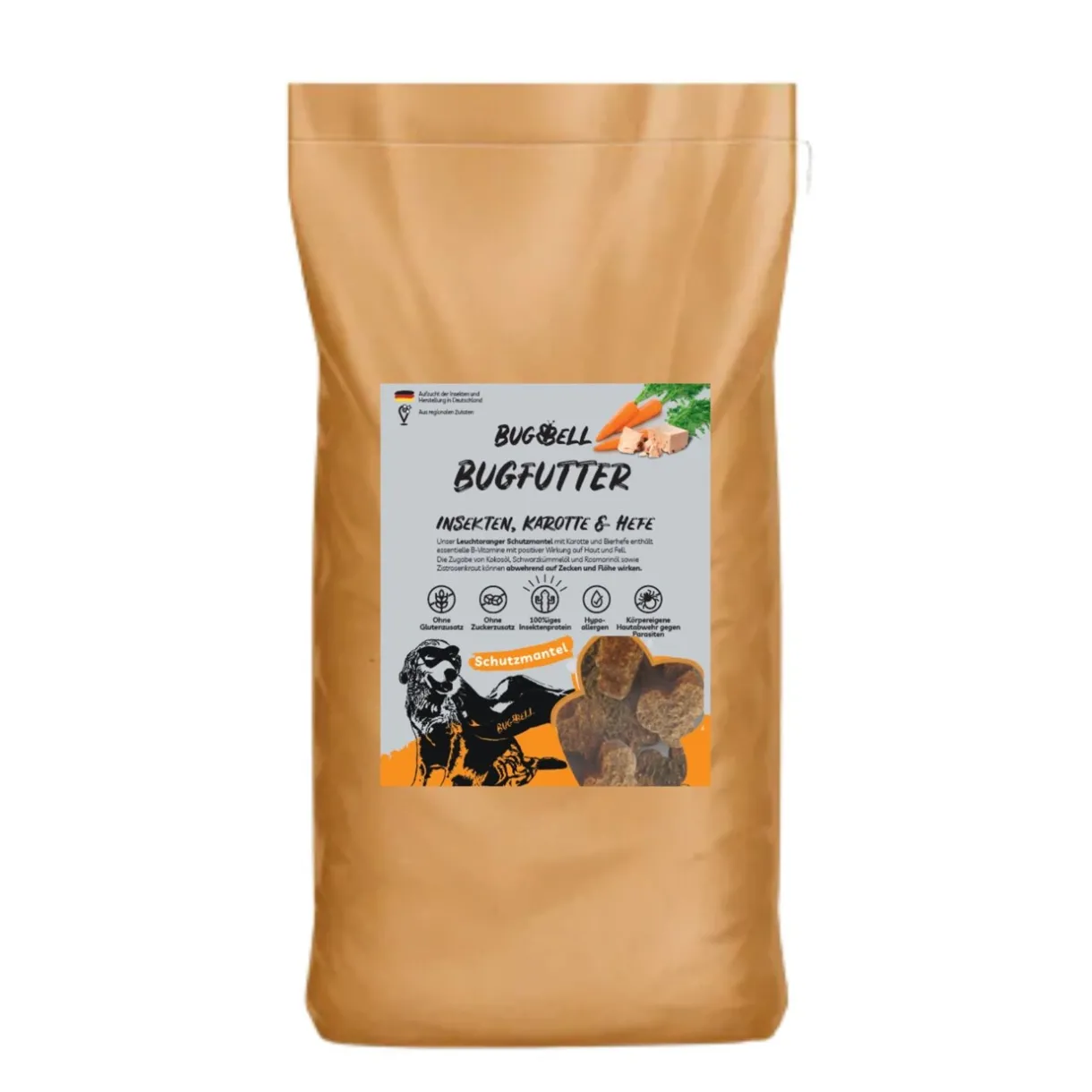 BugBell GmbH Croquettes^BugBell Adult Carotte & levure 900 g