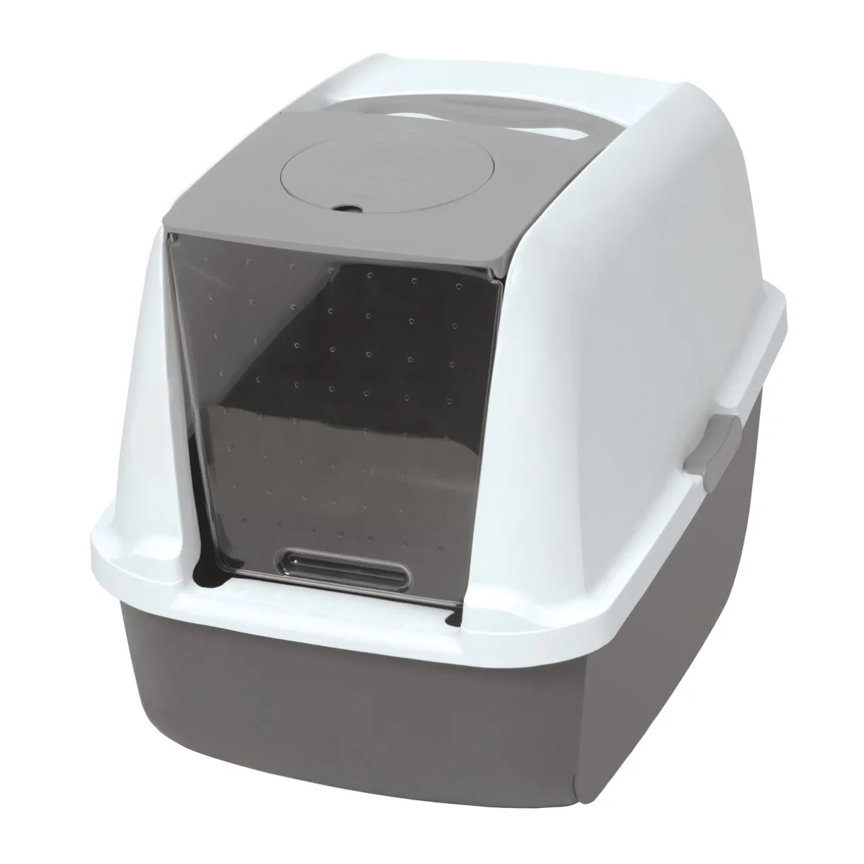 Catit Bacs & Maisons De Toilette^Toilettes pour chat avec couvercle et système de filtration Airsift, gris