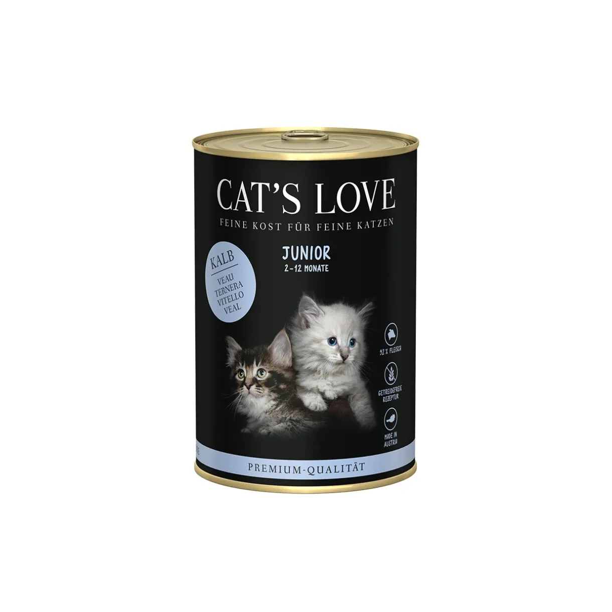 CAT'S LOVE Nourriture Humide|Nourriture^Nourriture humide chat junior Veau 6x400 g