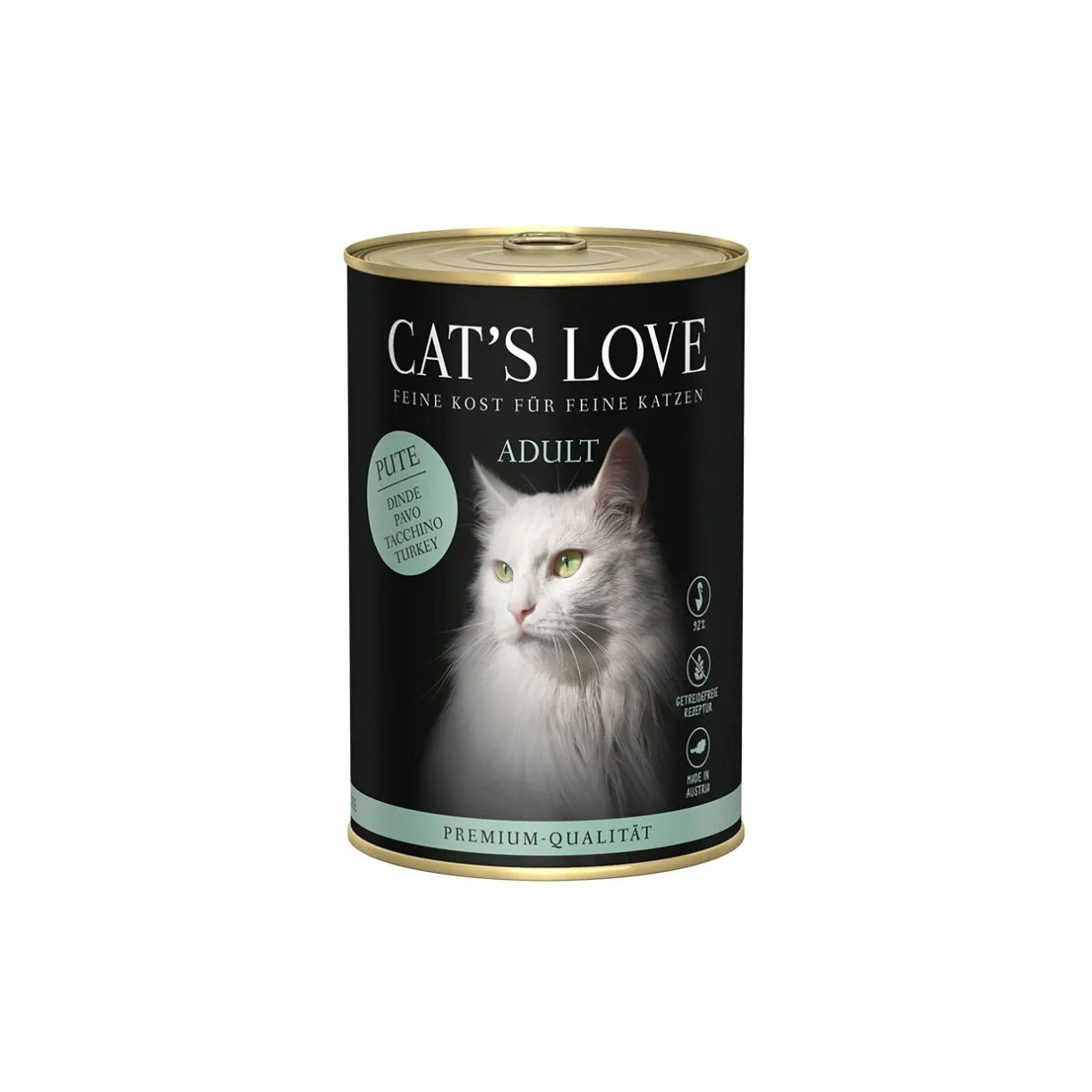 CAT'S LOVE Nourriture Humide^Nourriture humide chat adulte Pure dinde 6x400 g