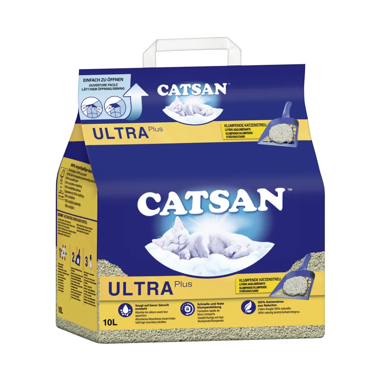 CATSAN Litière Pour Chat^Litière agglomérante Ultra plus 10 l
