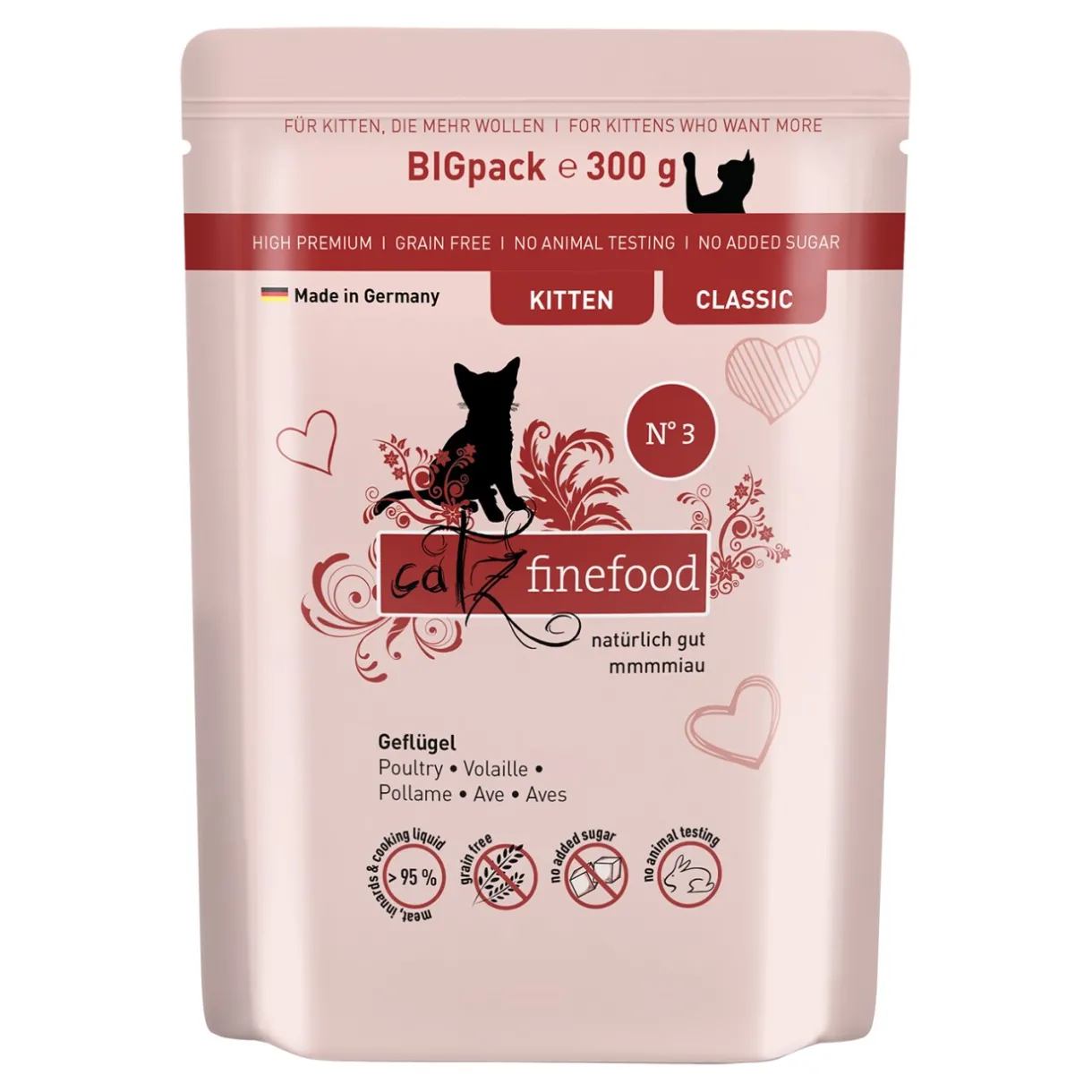 Catz finefood Nourriture Humide|Nourriture^Kitten N° 3 volaille 6x300 g