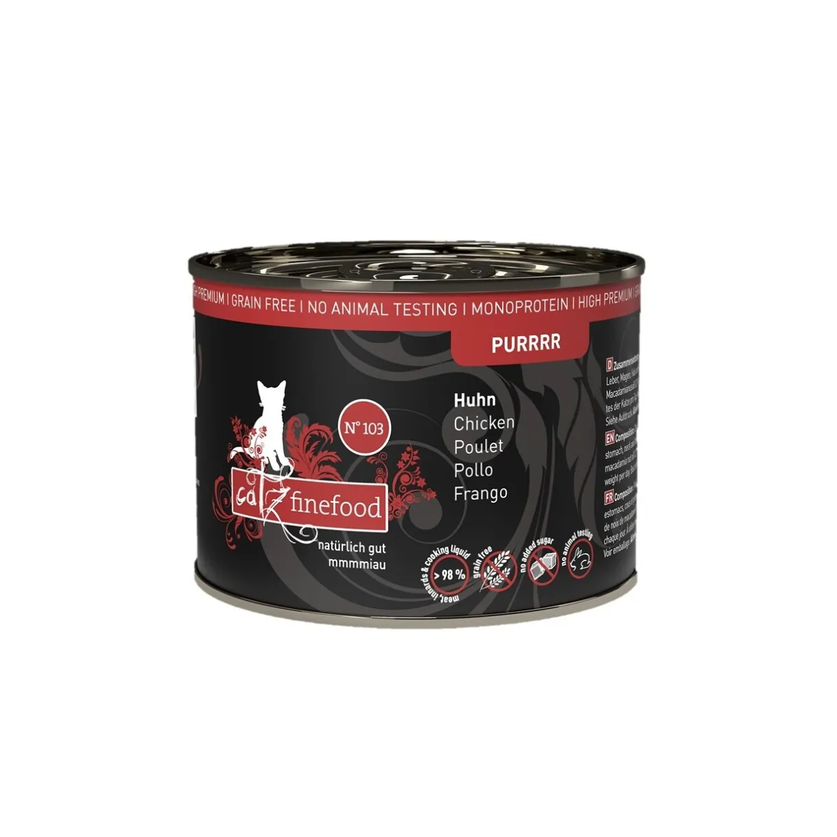 Catz finefood Nourriture Humide^Nourriture humide chat Purrrr Adult N° 103 Poulet 6x200 g