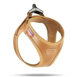 Curli Harnais Pour Chien|Promener Son Chiot^Clasp harnais en cuir de pomme marron XXXS