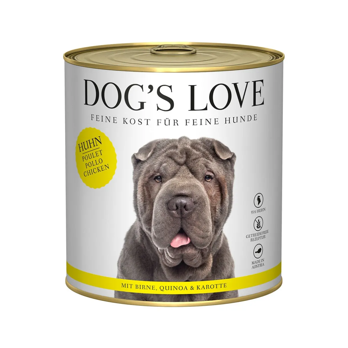 DOG'S LOVE Nourriture Humide^L'AMOUR DU CHIEN Adulte Poulet 6x800 g