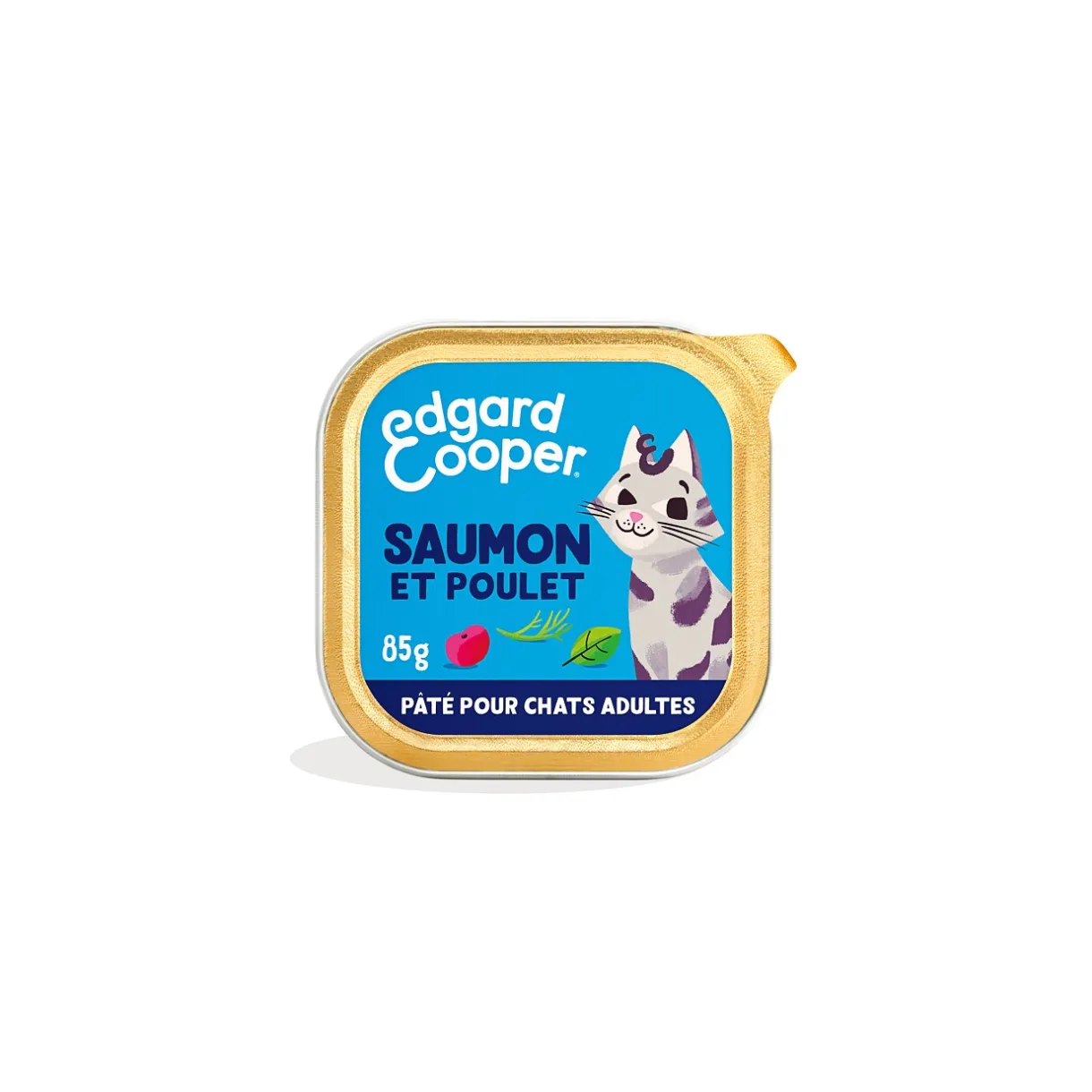 Edgard & Cooper Nourriture Humide^Barquette Chat Adulte Saumon 16x85 g