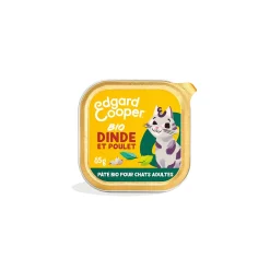 Edgard & Cooper Nourriture Humide^BIO Barquette Chat Adulte Dinde 16x85 kg