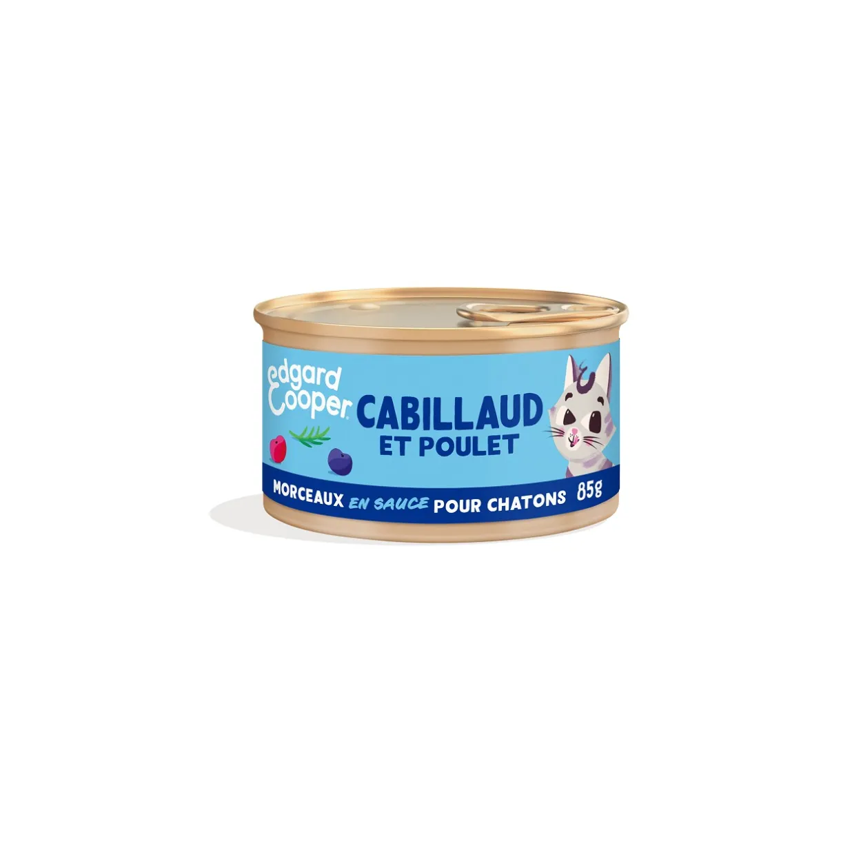 Edgard & Cooper Nourriture Humide|Nourriture^Morceaux en Sauce Chat Junior Poulet, cabillaud 18x85 g
