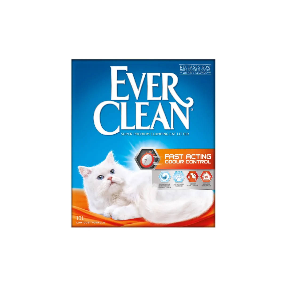Litière Pour Chat^Ever Clean Litière agglomérante Fast Acting Odour Control 10 l