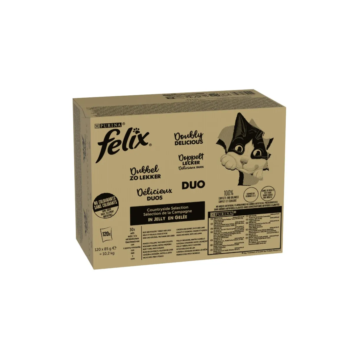 Felix Nourriture Humide^Aussi bon que beau 120x85 g Double friandise