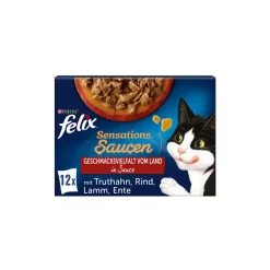 Felix Nourriture Humide^Sensations 12 x 85 g Variété de saveurs du pays