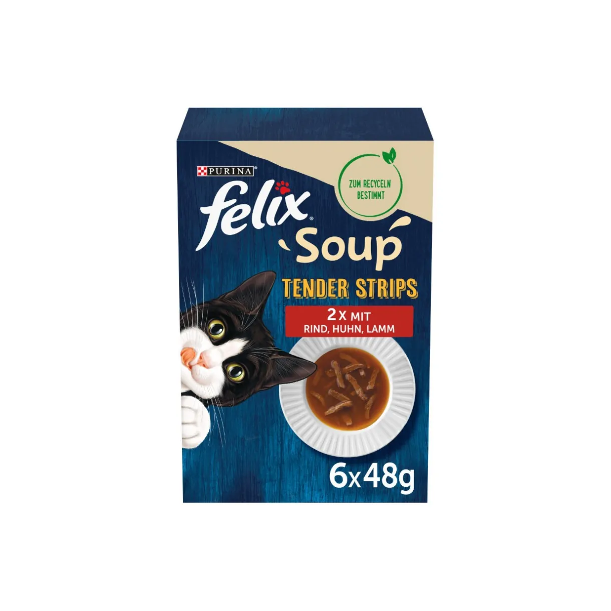Felix Nourriture Humide^Soup Tender Strips Soupe 4x6x48g