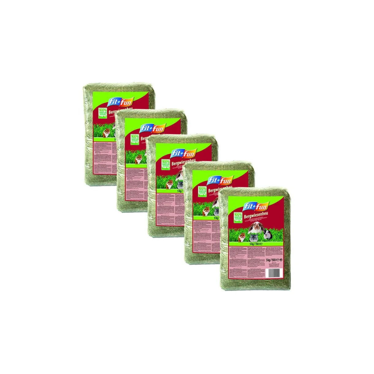 FIT+FUN Tout Dans Poules & Basse-Cour|Nourriture & Foin^Foin de pâturage 5 x 5 kg