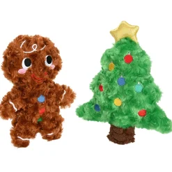 FIT+FUN Peluches^Jouet Noël en peluche Renne, Pain d'épice, Sapin de Noël