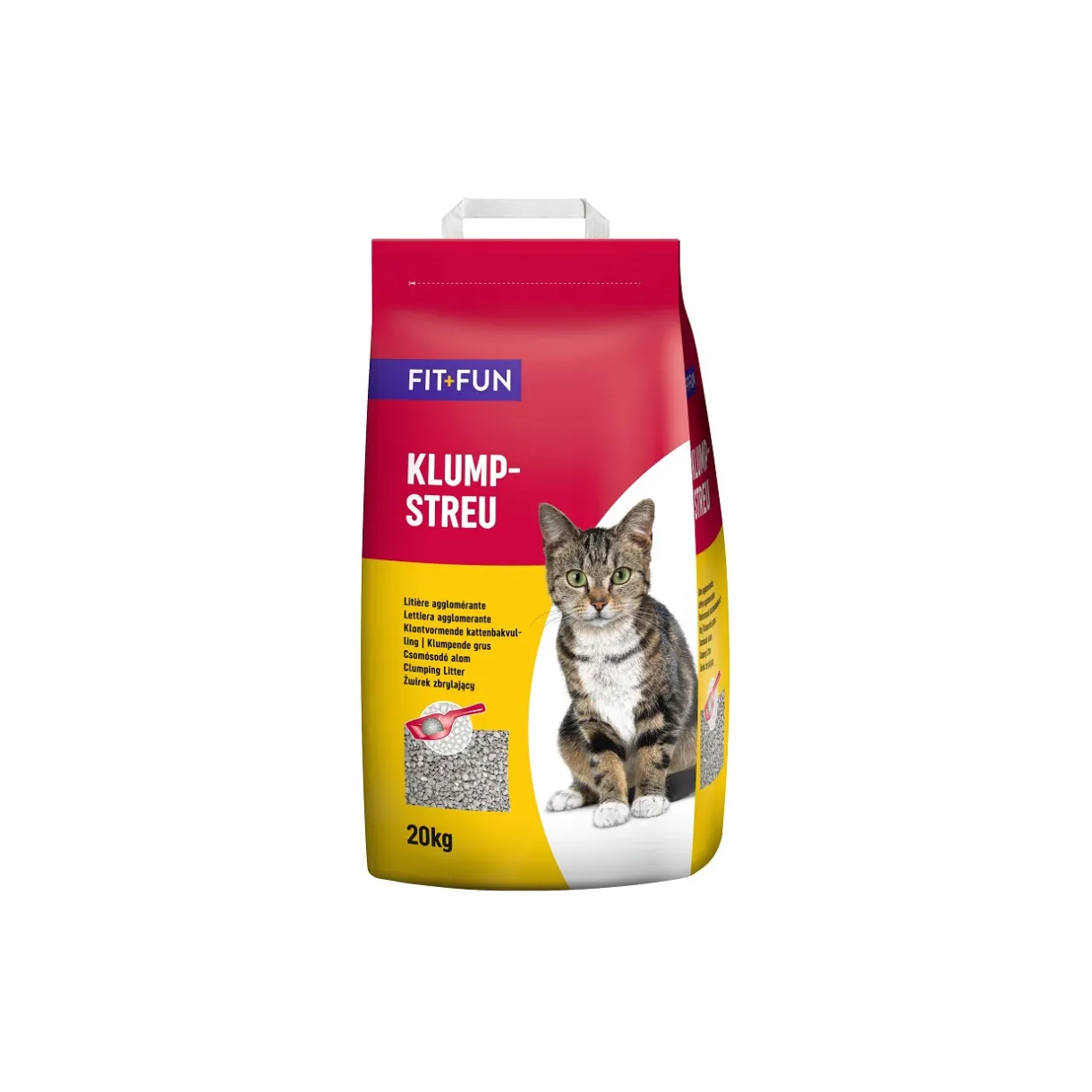 FIT+FUN Litière Pour Chat^Litière agglomérante pour chats 20 kg