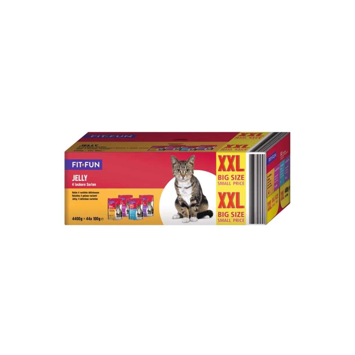 FIT+FUN Nourriture Humide^Multipack Jelly XXL 44x100 g 4 variétés différentes