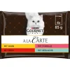 GOURMET Nourriture Humide^À la Carte 4 x 85 g Recettes du chef cuisinier