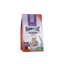 HAPPY CAT Croquettes Pour Chat^Croquettes pour chat senior, saumon de l'Atlantique 1,3 kg