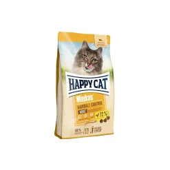 HAPPY CAT Croquettes Pour Chat^Minkas Croquettes Chat Adulte, Contrôle des Boules de Poils, Volaille 4 kg