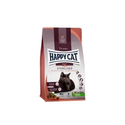 HAPPY CAT Croquettes Pour Chat^Sterilised Croquettes Chat Adulte, Saumon de l'Atlantique 1,3 kg