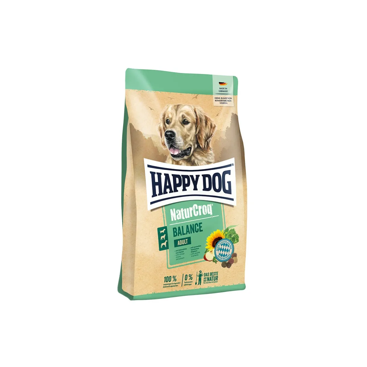 HAPPY DOG Croquettes^Chien Heureux NaturCroq Croquettes Adulte, Équilibre 15 kg
