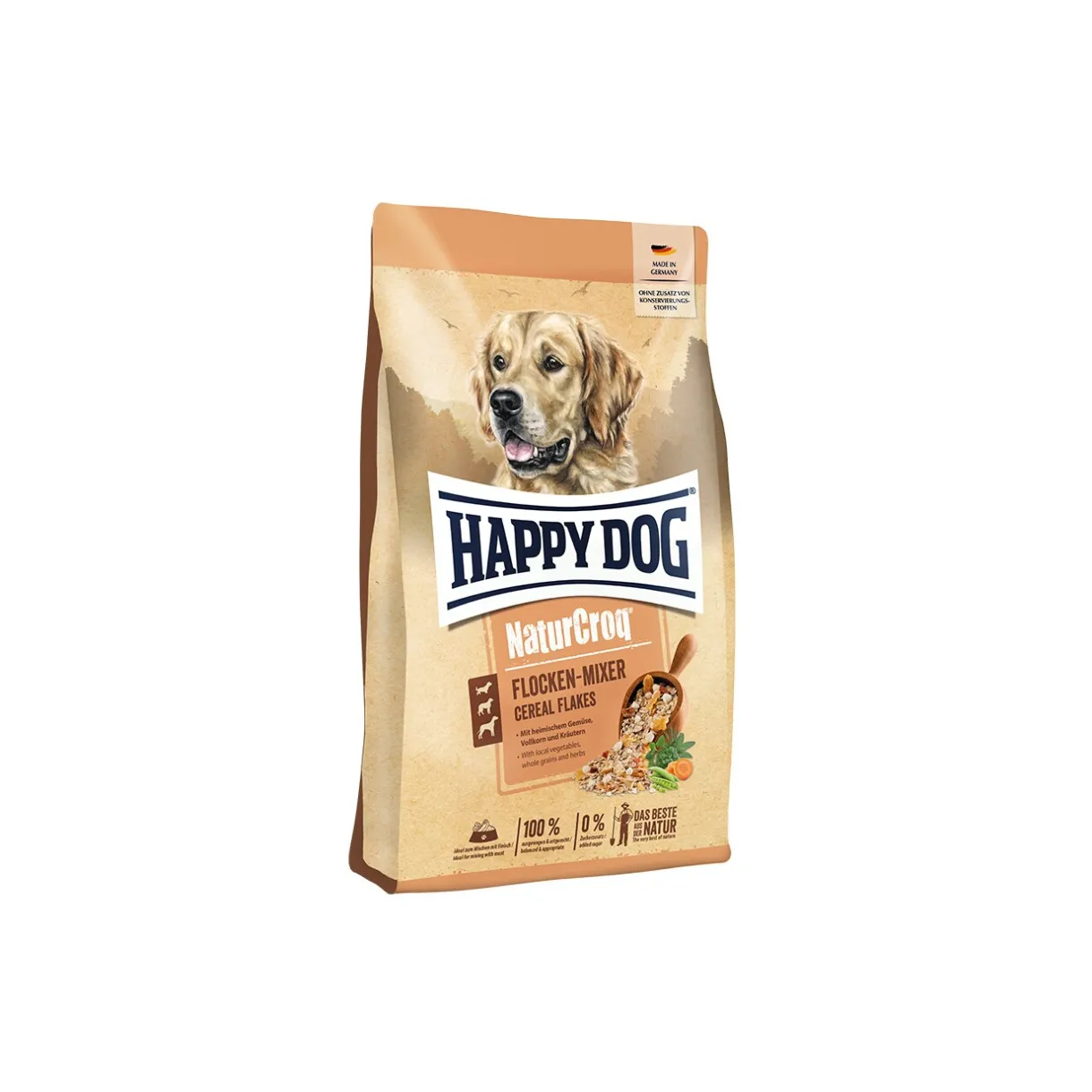 HAPPY DOG Croquettes^Croquettes NaturCroq pour chien adulte, Flocons Mixer 1,5 kg