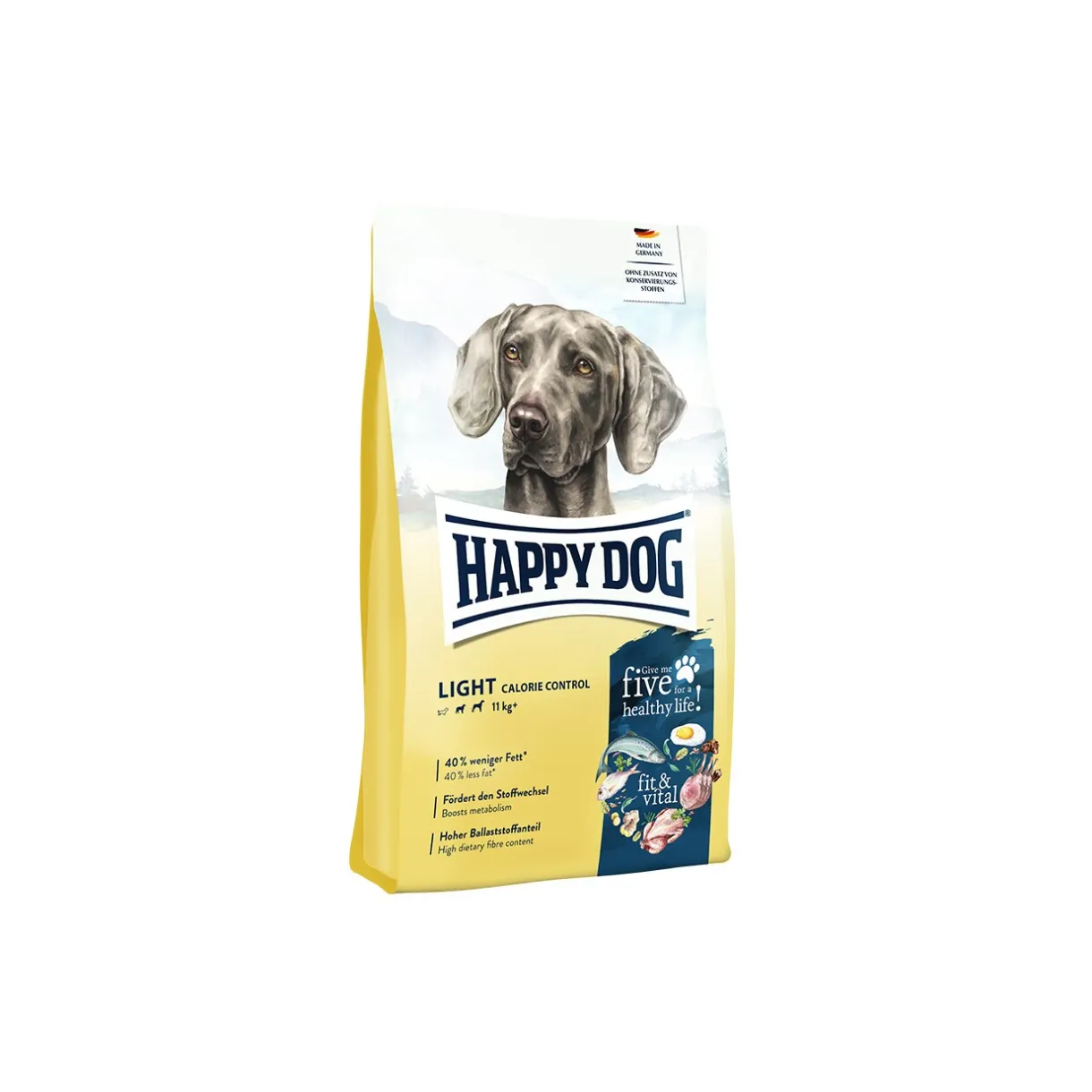 HAPPY DOG Croquettes^fit & vital Croquettes Chien Adulte, Contrôle des Calories Légères 4 kg