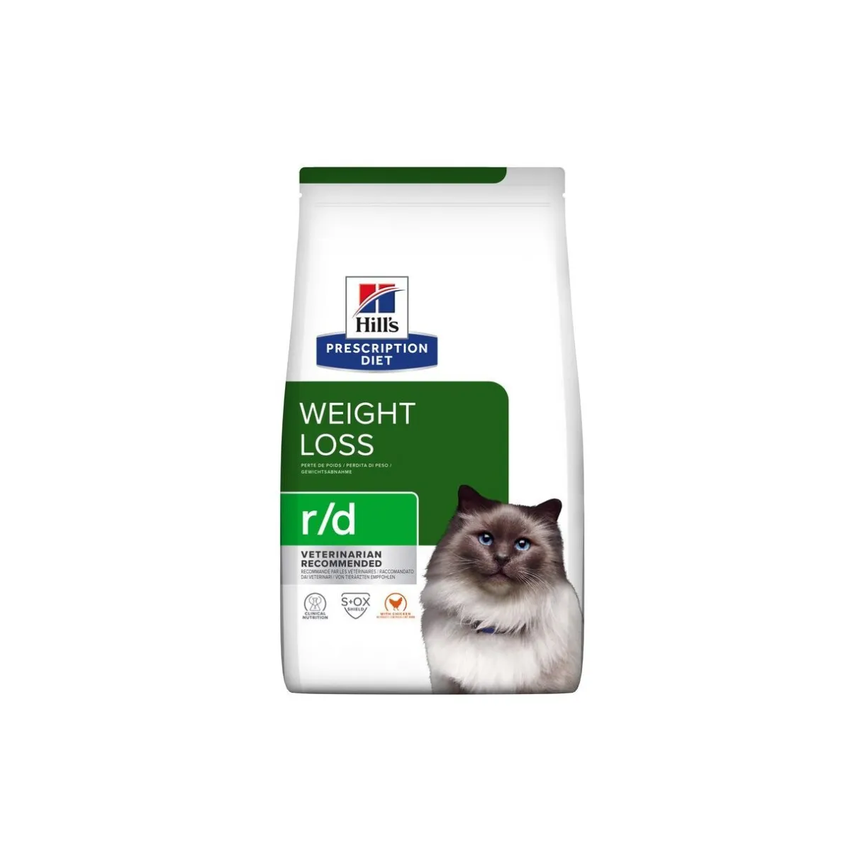 Hill's Alimentation Diététique|Nourriture Diététique Chat^Prescription Diet Weight Reduction r/d au poulet 1,5 kg