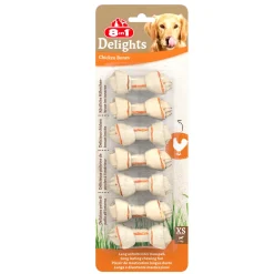 8in1 Friandises^Delights Os à mâcher viande de poulet XS 7 pcs