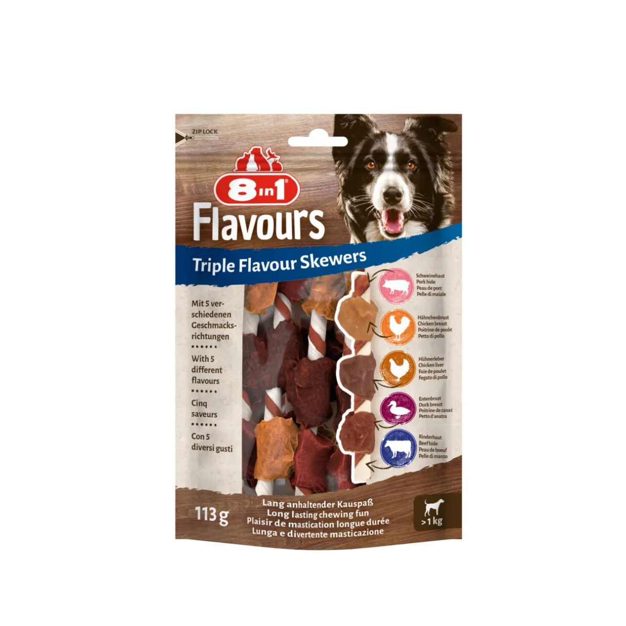 8in1 Friandises|Nourriture^Triple Flavour Skewers 6 pièces