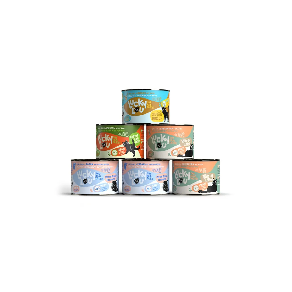 Lucky Lou Nourriture Humide^Adult 6 x 200 g Wild-Mix
