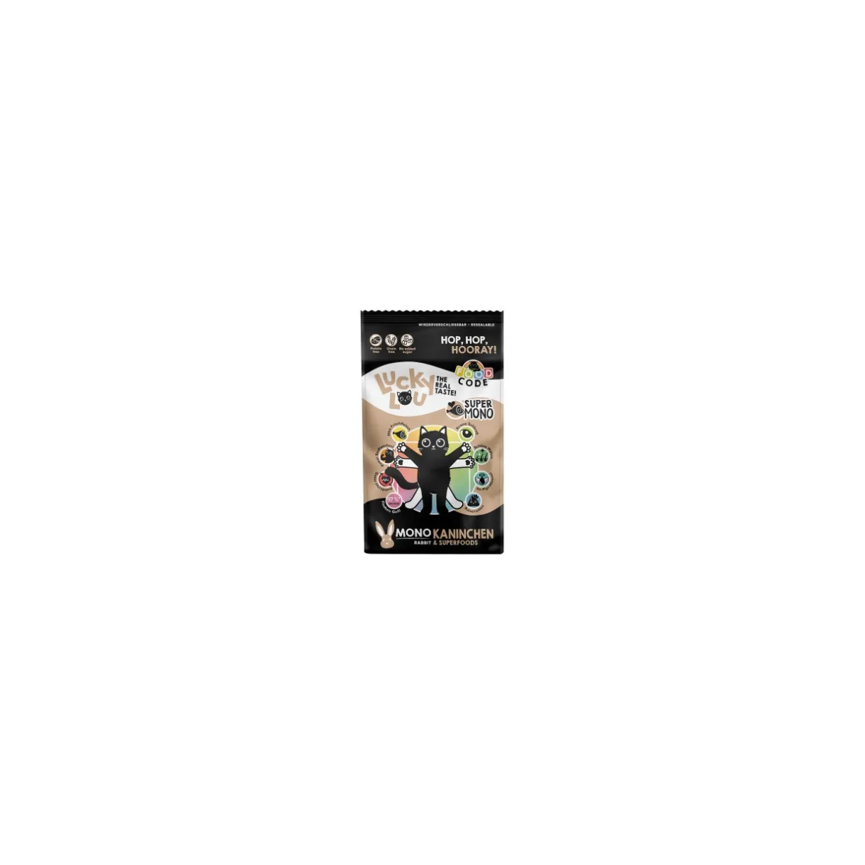Lucky Lou Croquettes Pour Chat^Food Code Croquettes Chat Adulte, Mono, Lapin 1,7kg