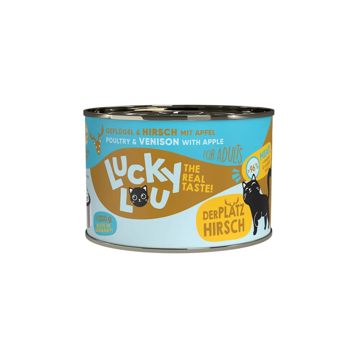 Lucky Lou Nourriture Humide^Nourriture humide chat adulte Volaille et cerf 6x200 g