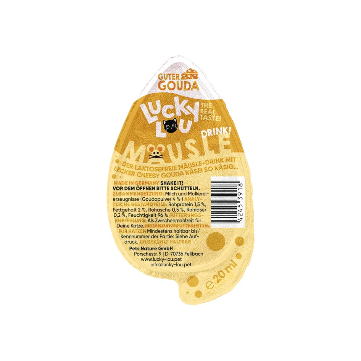 Lucky Lou Lait Pour Chat|Friandises^Souris Snack à boire Gouda 26x28 g
