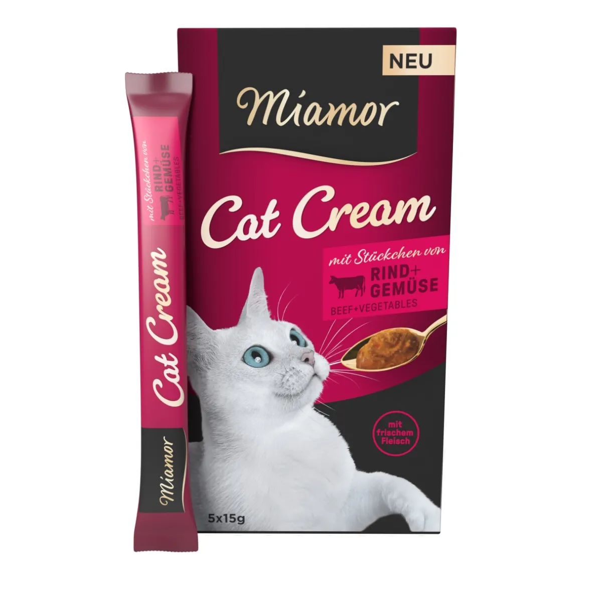 Miamor Friandises^Cat Cream 11 x 5 x 15 g Bœuf et légumes