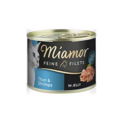 Miamor Nourriture Humide^Feine filets en gelée Thon et crevettes 12x185 g