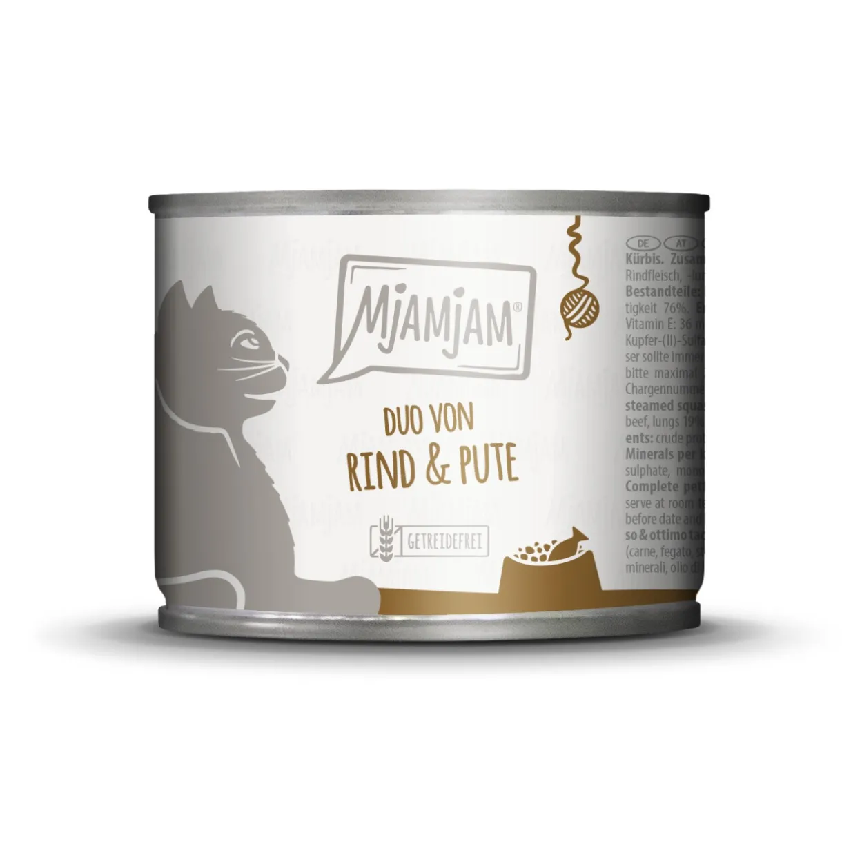 MjAMjAM Nourriture Humide^nourriture humide pour chat adulte, Duo 6x200 g Bœuf et dinde