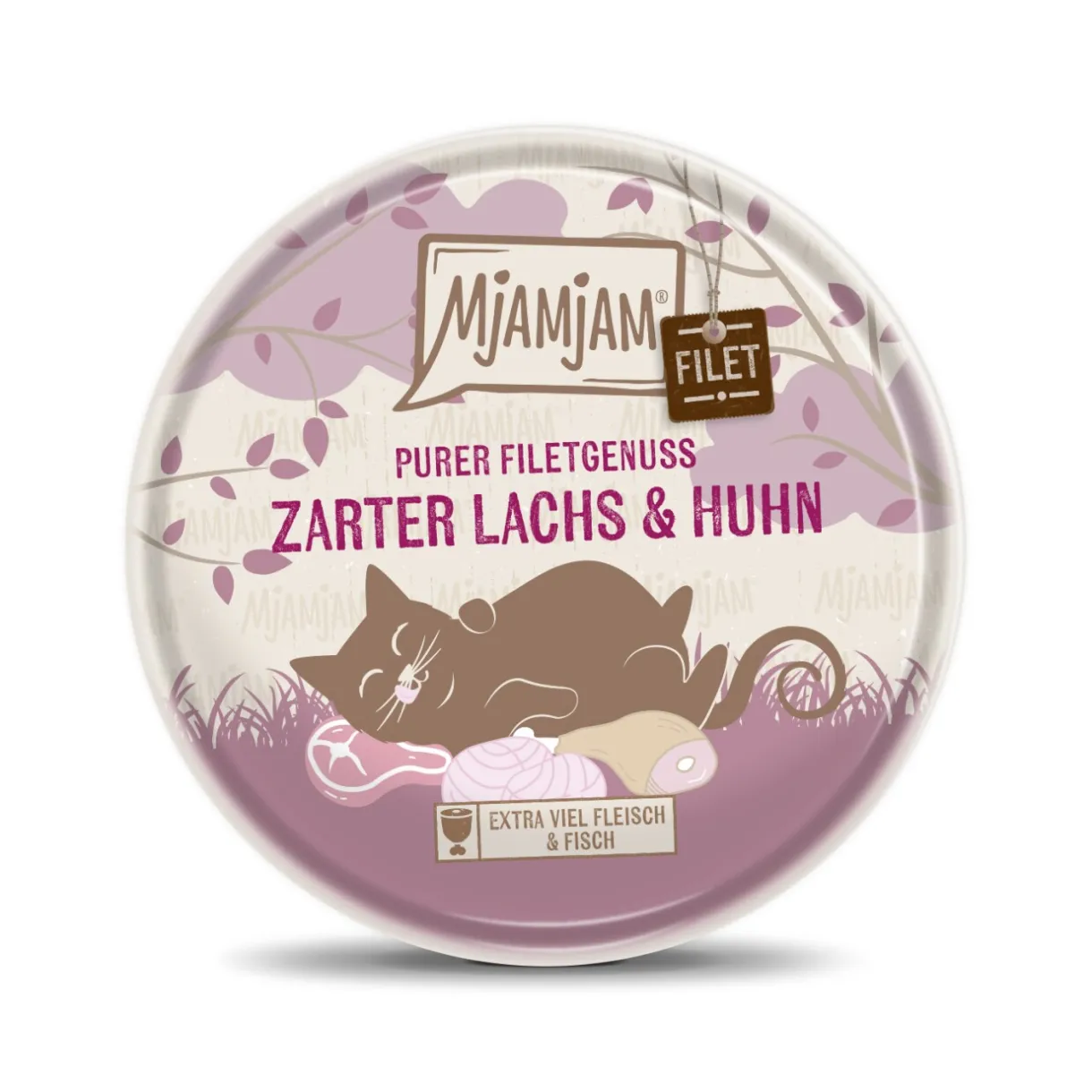 MjAMjAM Nourriture Humide^nourriture humide pour chat adulte, pur plaisir de filet 16x80 g Saumon et poulet