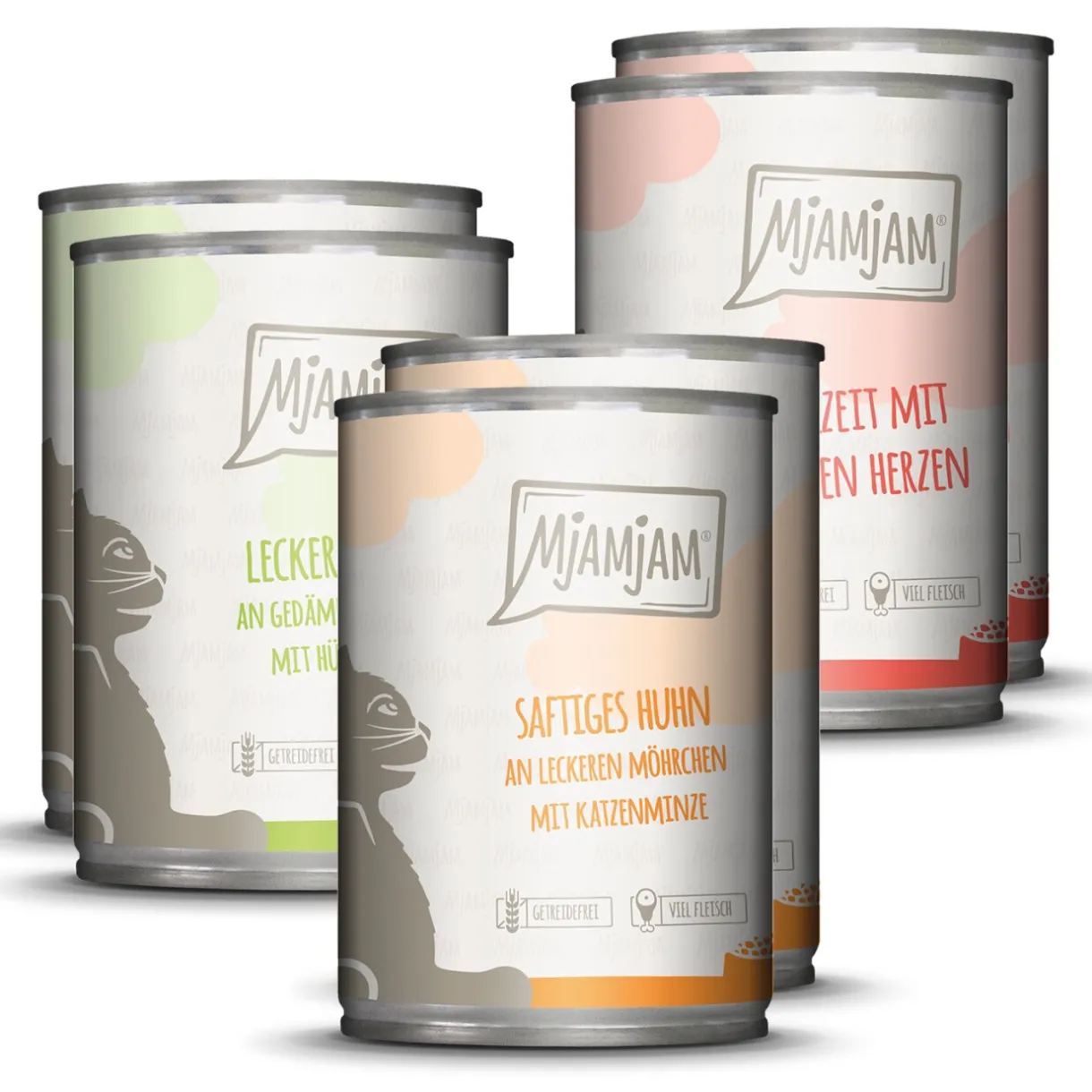 MjAMjAM Nourriture Humide^nourriture humide pour chat adulte, pack mixte 6x400 g Pack mix 1