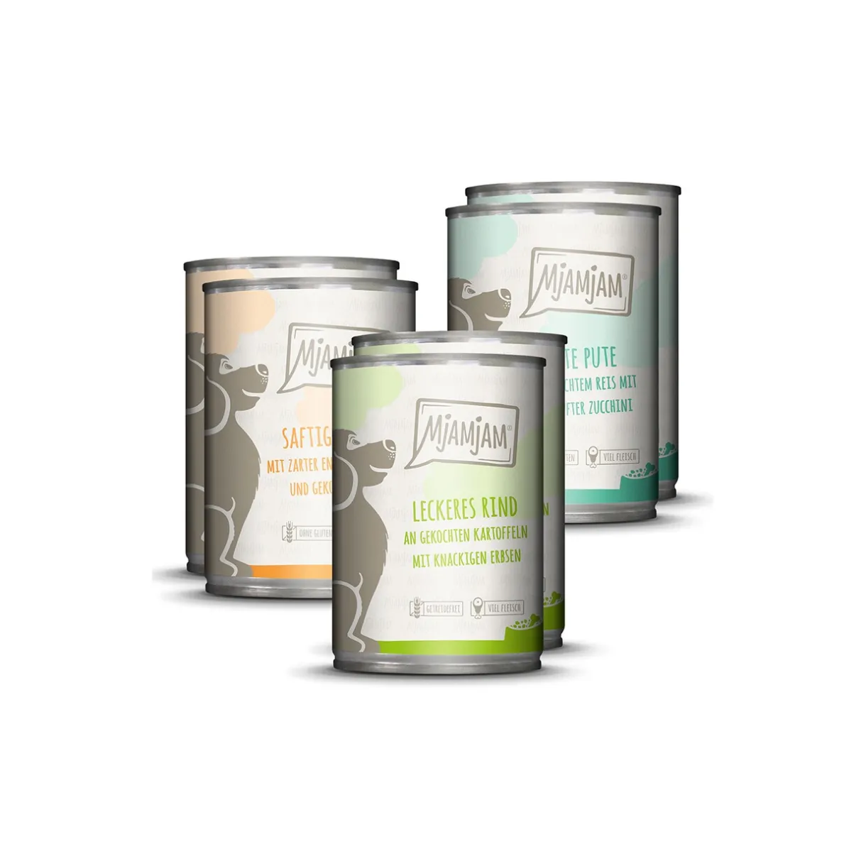 MjAMjAM Nourriture Humide^Pack mixte Adult 6 x 400 g Pack mix 1