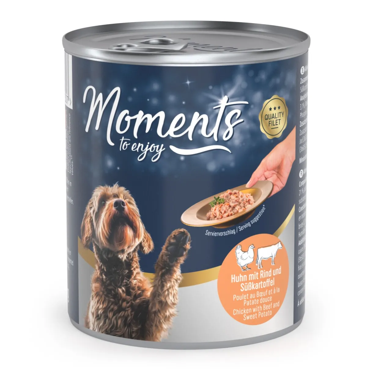 MOMENTS Nourriture Humide^nourriture humide chien adulte Bœuf 6x220 g